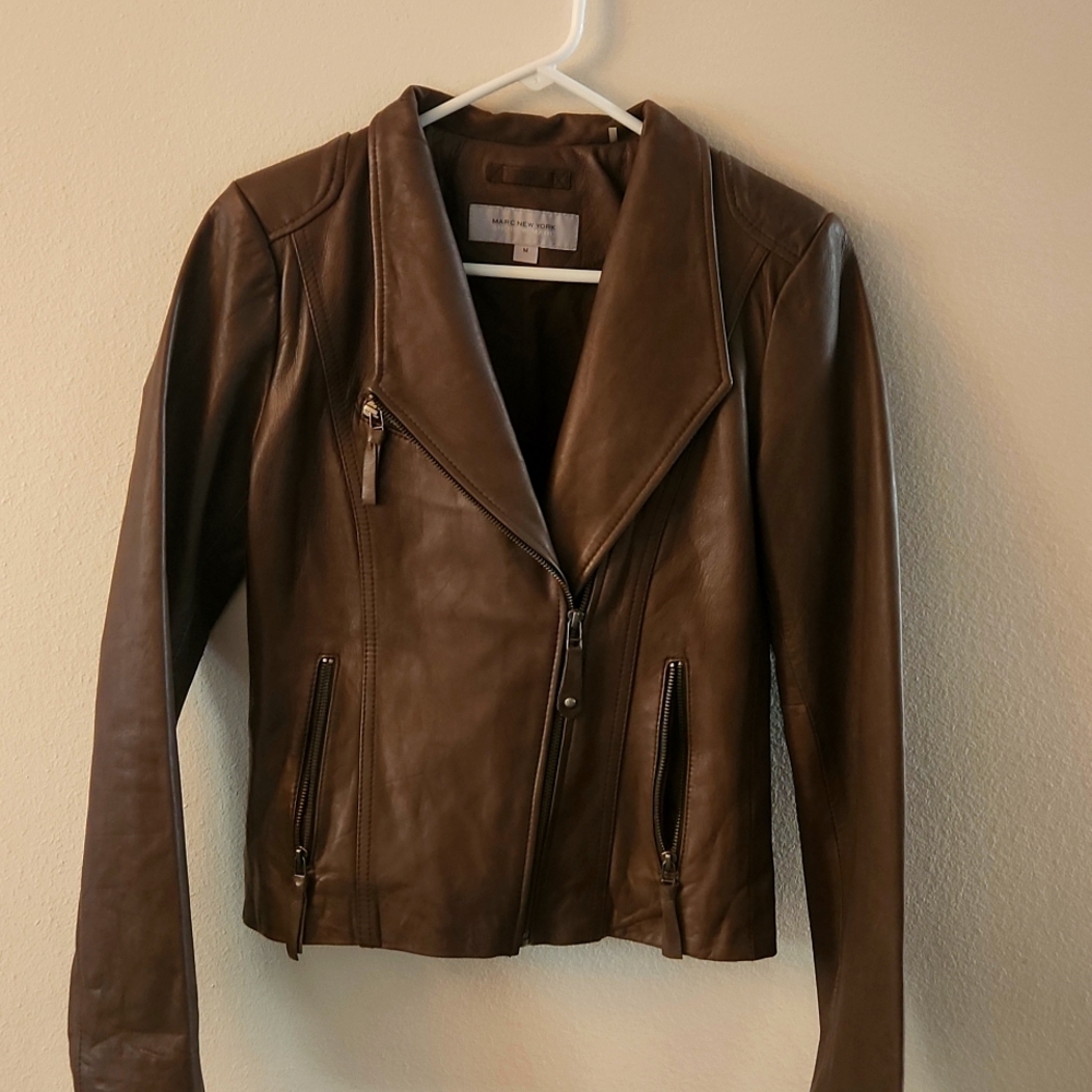 Brown leather Coat